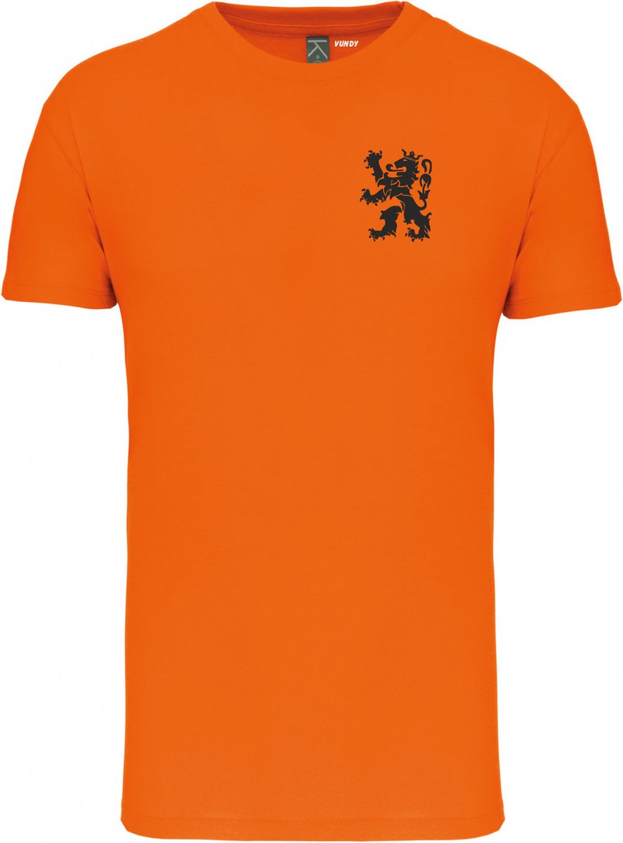 T-shirt Holland Leeuw Klein Zwart | Oranje Holland Shirt | WK 2022 Voetbal | Nederlands Elftal Supporter | Oranje | maat 5XL